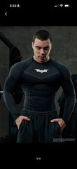 Youngla x Batman Long Sleeve compression Black Size Large