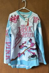 The Pink Panther Adult XL Headgear Classics Nostalgia Co Polyester Hockey Jersey