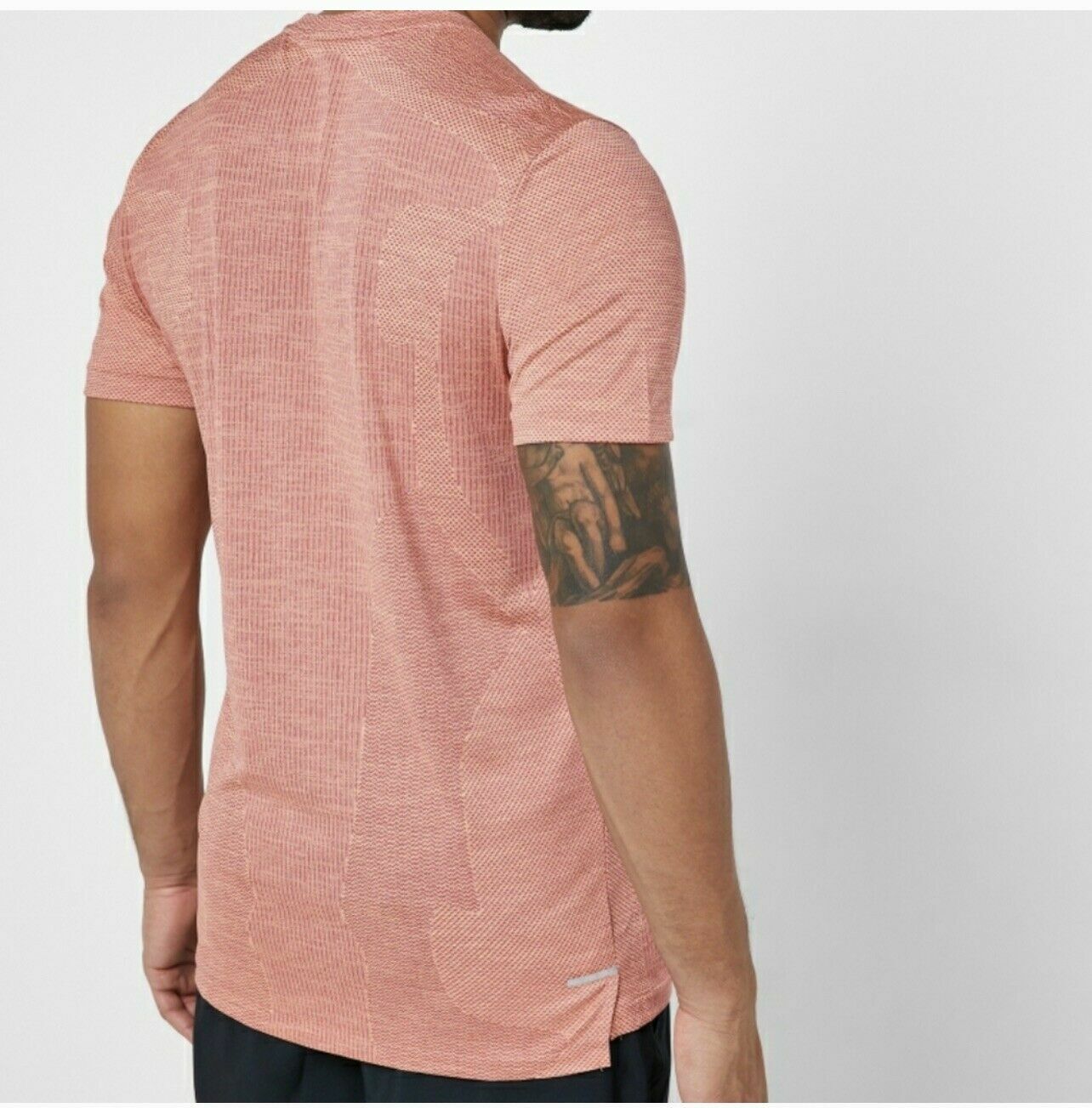 Nike TechKnit Performance Running Shirt Red Orange Mens Sz L XL AJ7615-897 gallery