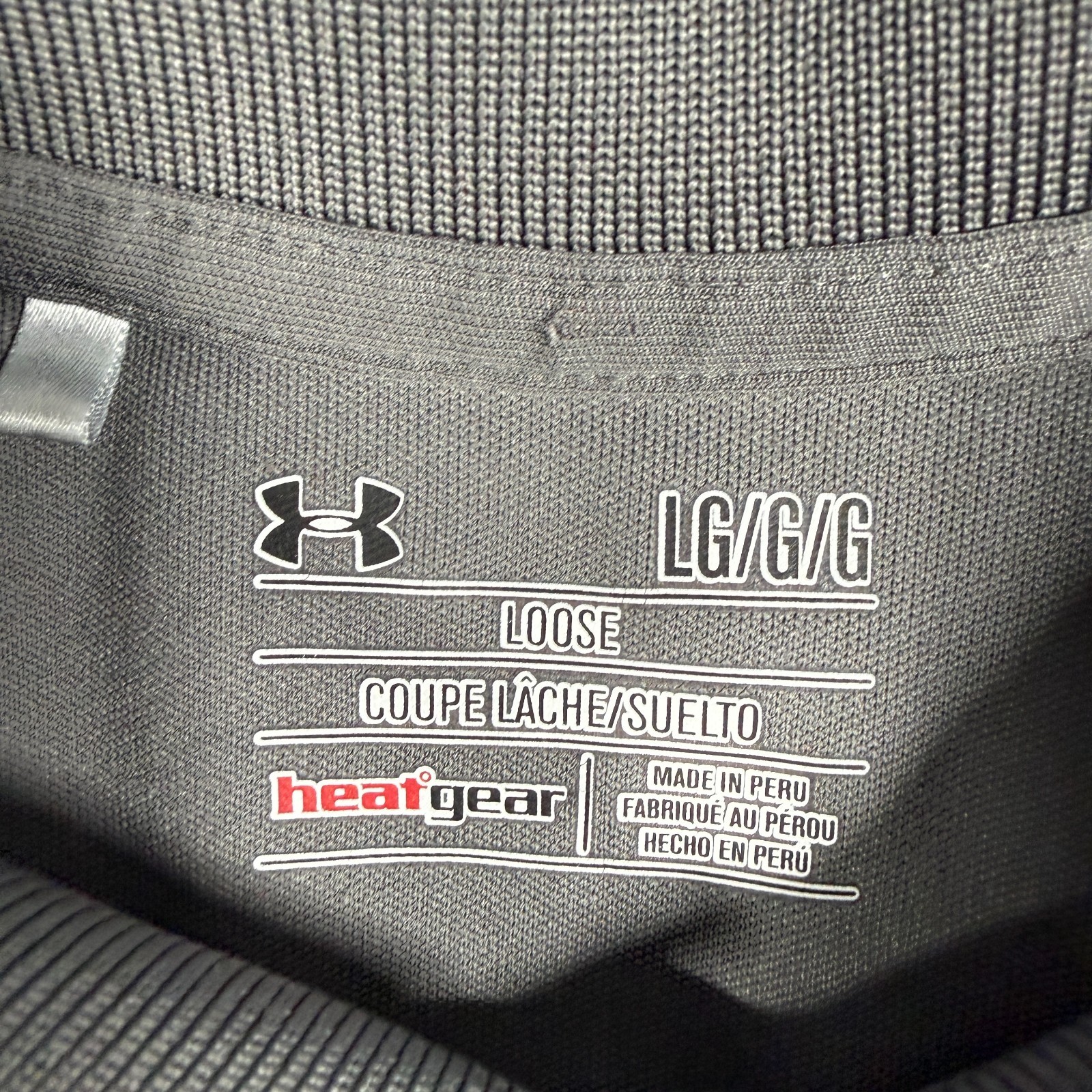 Under Armour Polo Mens L Gray Heatgear Loose Fit Short Sleeve Golf Athletic Shir gallery