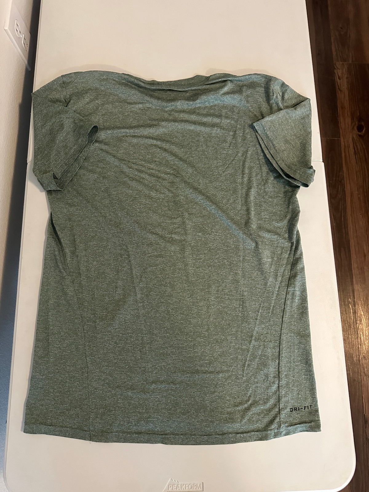 Nike Dri-FIT Running Shirt Men's Medium Green Heather Short Sleeve Performance T gallery