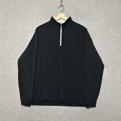 Peter Millar Crown Sport Pullover Mens Large Black 1/4 Zip Stretch Mock Neck
