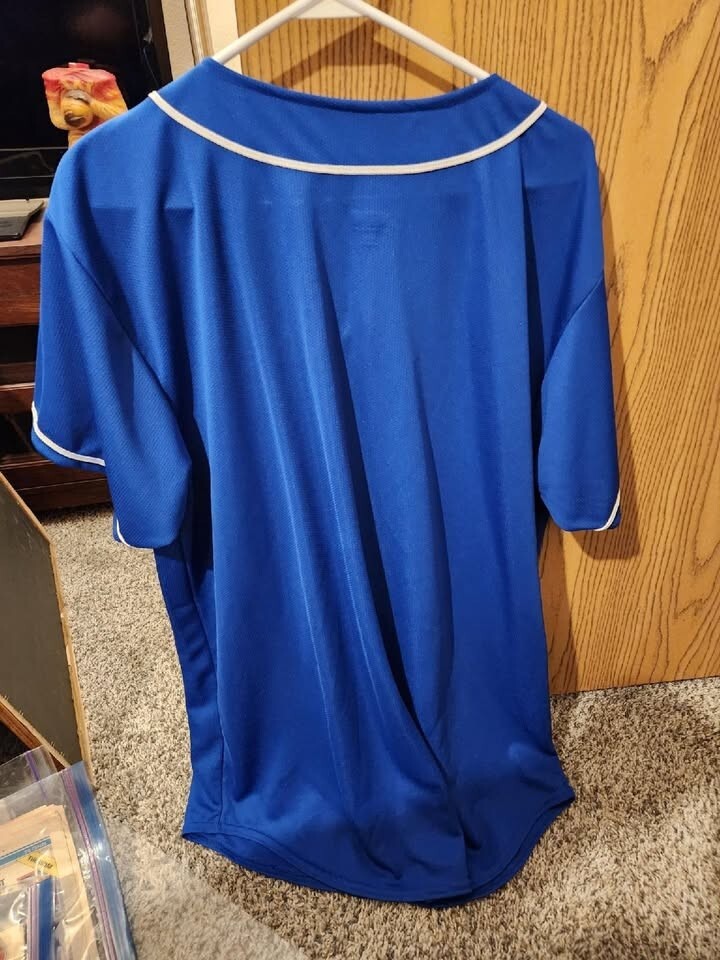 BRAND NWOT AUGUSTA SPORTSWEAR MILLER LITE FULL BUTTON UP BASEBALL JERSEY MEN'S S gallery
