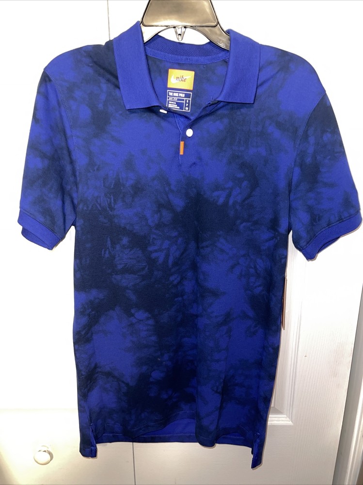Nike Golf Polo Shirt Fog Wash Slim Fit Deep Royal Black Men’s Small CI9769-455