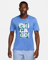 Nike Top Shirt Rise 365 Running Chicago Marathon 23 FD2689-450 Blue Men’s Large