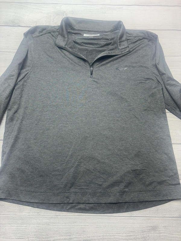 Greg Norman Pullover Mens Large Gray Long Sleeve 1/4 Zip Golf Top Stretch gallery