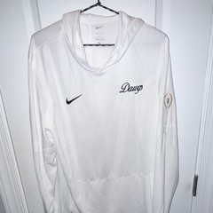 Nike Dri-FIT Dawgs Playoff Team Issued White Lightweight Pullover Hoodie L