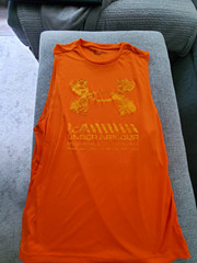 Under Armour Men’s XL Orange Sleeveless Loose Fit Graphic Logo Tank Polyester