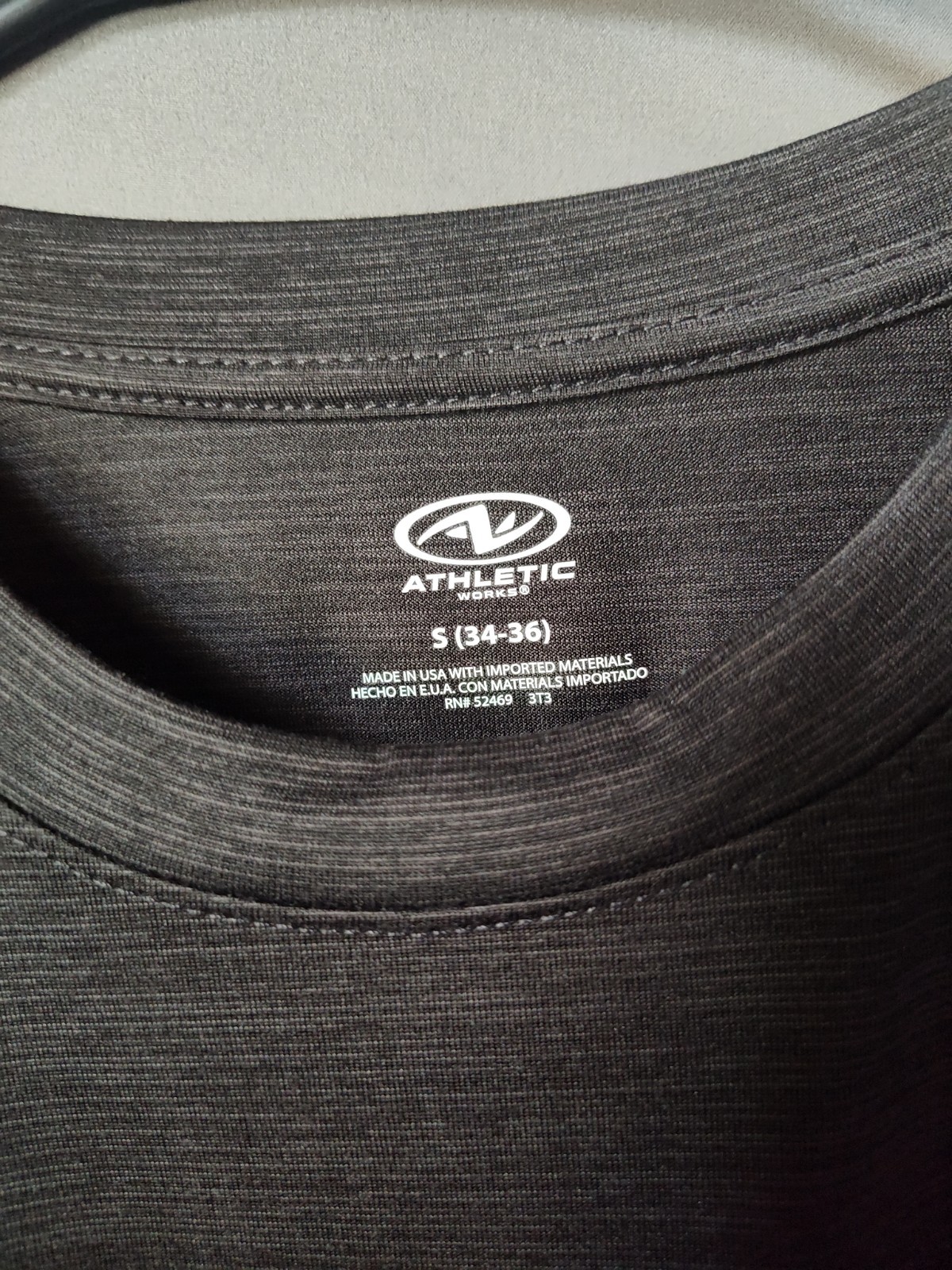 Athletic Works DriWorks Men’s Moisture Wicking Striped Tee Gray S 34-36 gallery