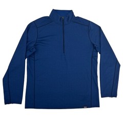 Patagonia Capilene Shirt Men’s Large Blue Midweight Base Layer 1/4 Zip Outdoors