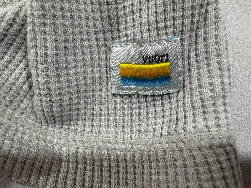 Vuori Shirt Mens Gray Waffle Knit Thermal Stretch Cotton Tank Top Cut Off Sz XL gallery