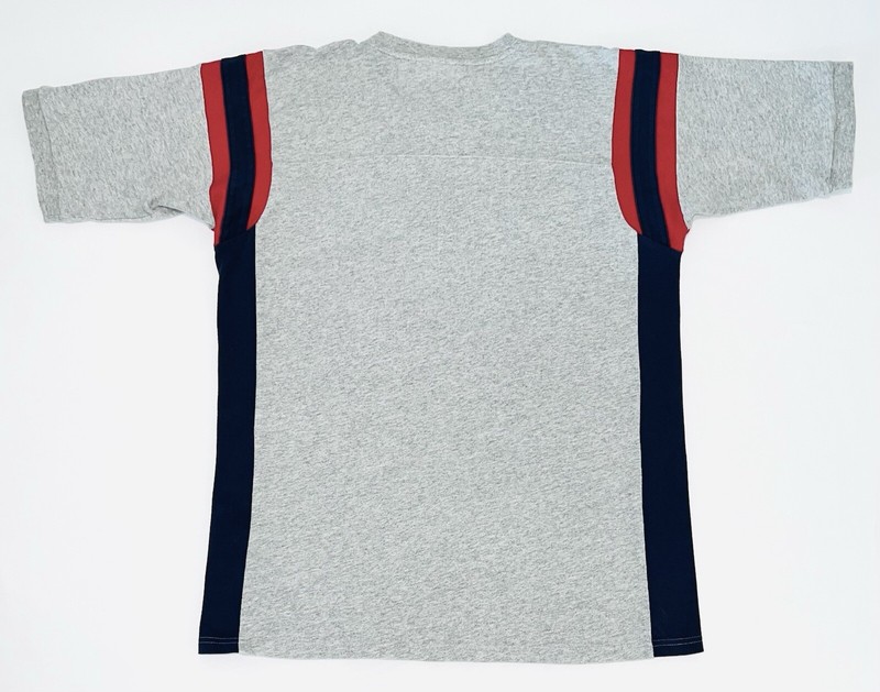 Vintage 80s CHAMPION Reverse Weave Gray Ringer Cotton Jersey Shirt sz L 44 gallery