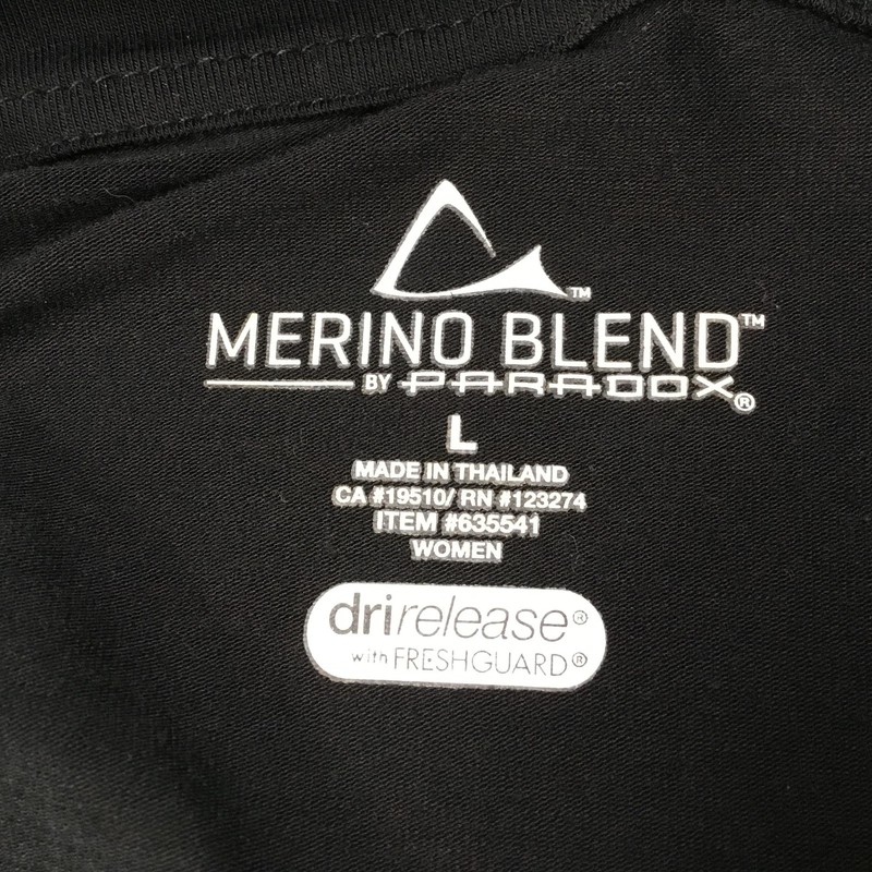 Paradox Merino Blend Shirt Mens Large Black 1/4 Zip Mock Neck Base Layer Sport gallery