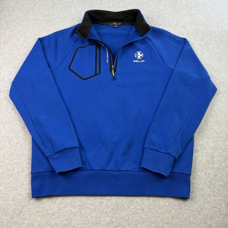 RLX Ralph Lauren Expedition Technology 1/4 Zip Mens XL Blue Performance Ski gallery