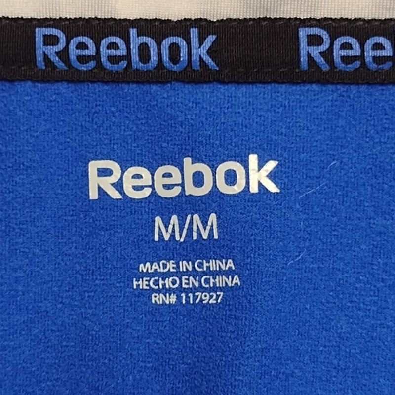 Reebok Top Jacket Blue Athletic Jersey Knit 1/3 Zip Sz M Outdoor Activewear gallery