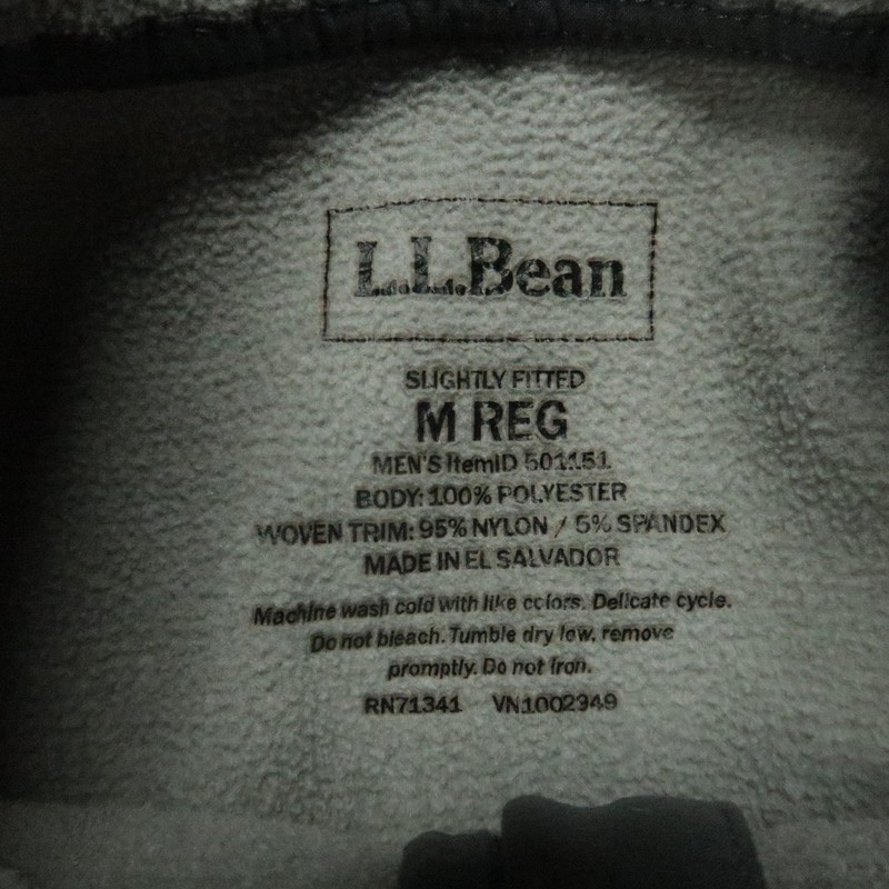 LL Bean Pullover Mens Medium Half Zip North Ridge Fleece Hiking Slightly Fitted gallery