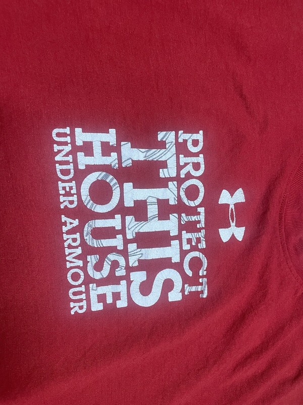 #M53 MEN UNDER ARMOUR Large Protect This House Gym Crossfit Training SHIRT gallery