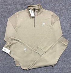 Men’s Nike Beige Quarter Zip Sweatsuit L