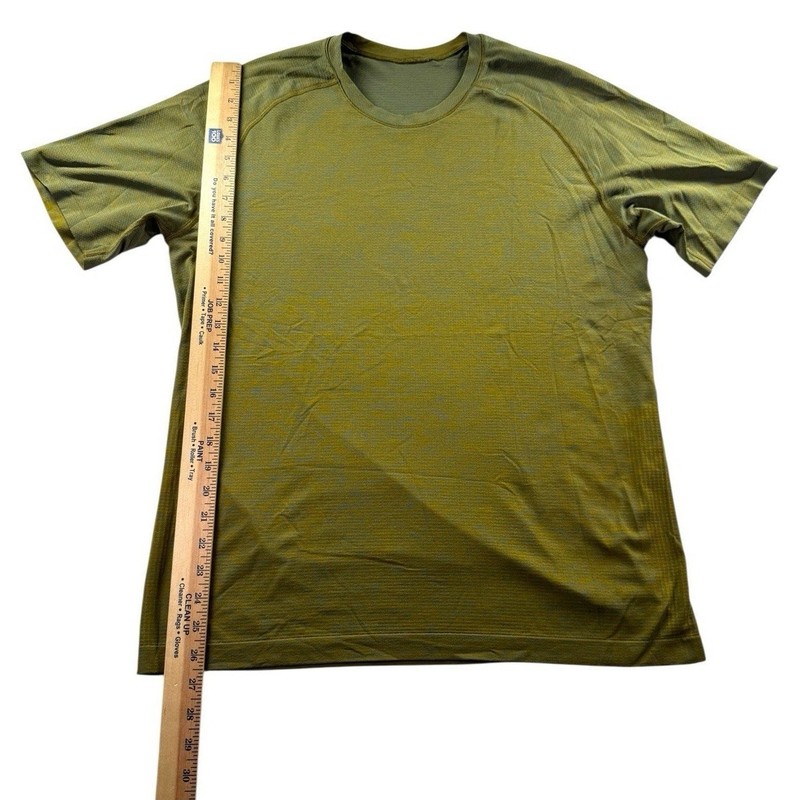 lululemon Metal Vent Tech Short Sleeve Mens L Green Training Workout Shirt gallery