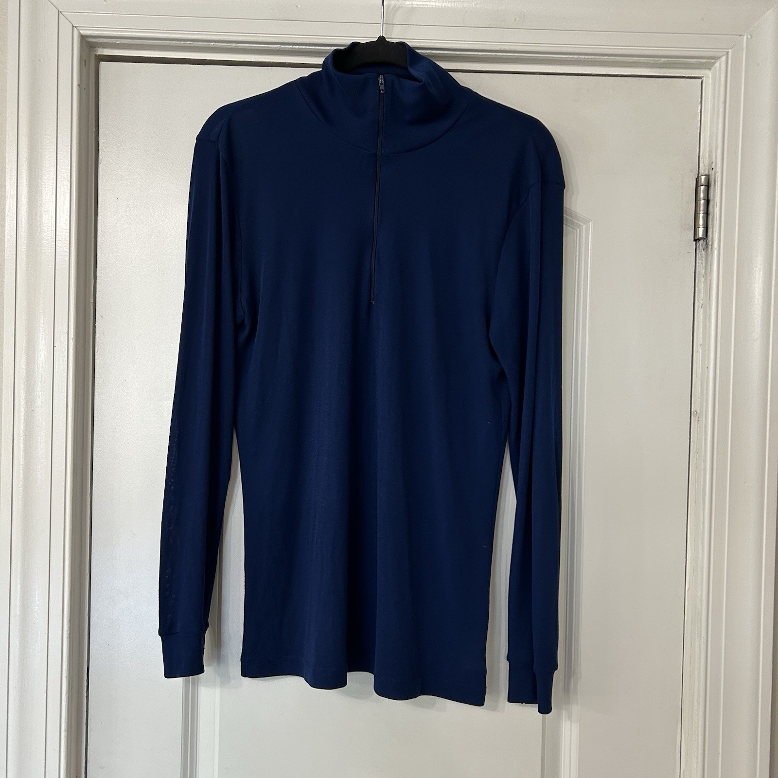 Patagonia Capilene 1/4 Zip Base Layer Mens L Blue Long Sleeve Vintage USA gallery