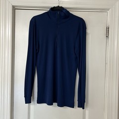 Patagonia Capilene 1/4 Zip Base Layer Mens L Blue Long Sleeve Vintage USA