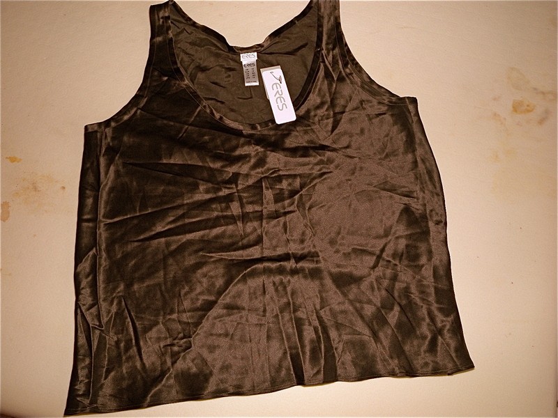 Brown Silk Nightgown ERES Size M (2) New Tag ** GRAND LUXE ** gallery