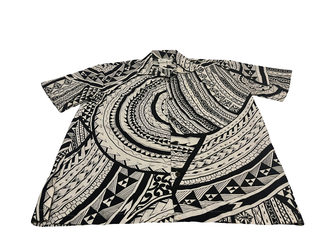 Tribal Pattern Tropical Shirt Men's Size L gallery