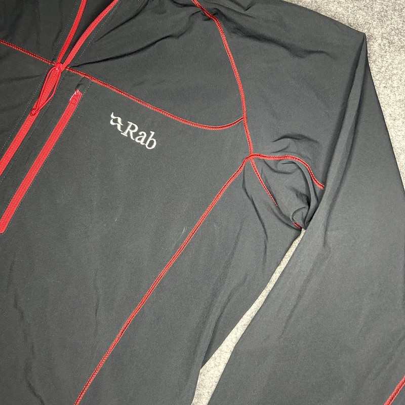 Rab Mens Boreas Pull-On Base Layer Half Zip Hooded Jacket Hoodie Large Dark Grey gallery