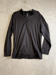 Spyder Pullover Mens XL Black Quarter Zip Base Layer Athletic Style 2197714