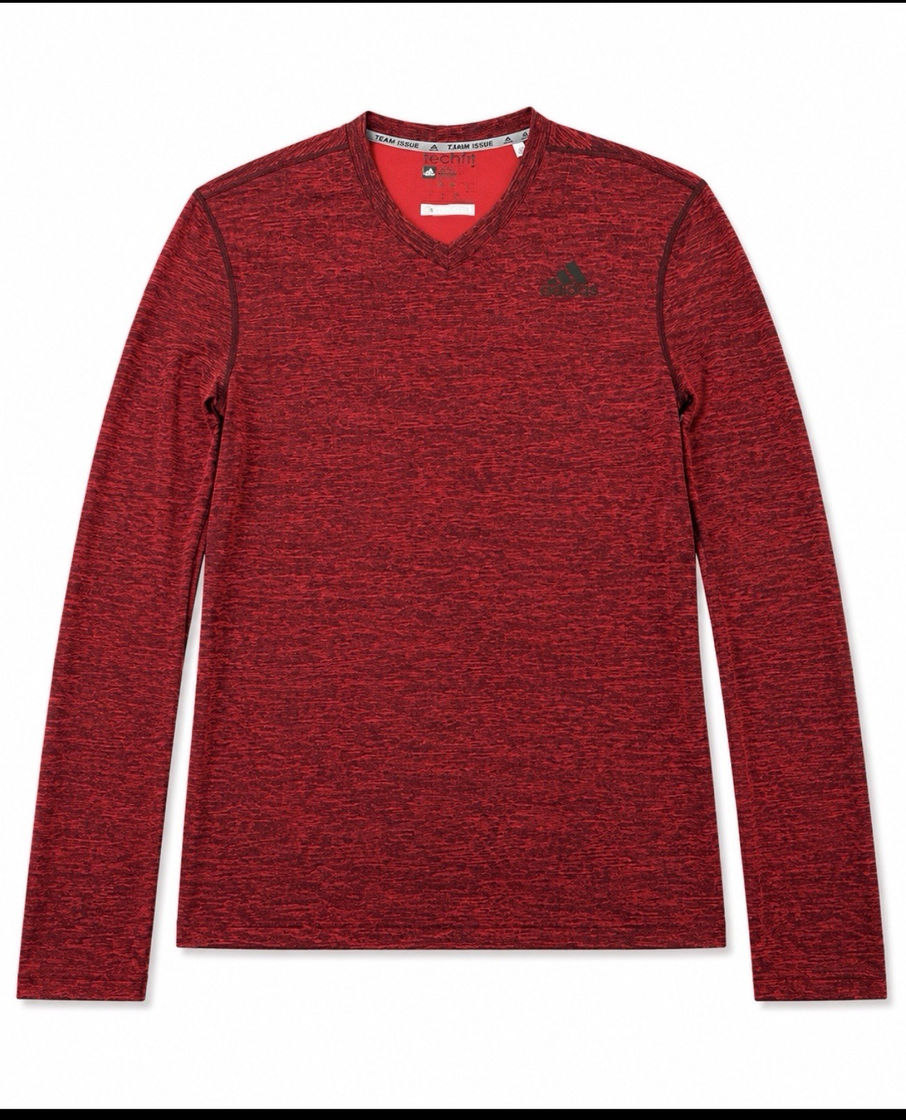 Adidas Techfit Team Climalite Men’s M Red Heather Long Sleeve Compression Shirt gallery
