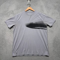 Under Armour Shirt Mens Large Gray Graphic Tee Crew Neck Loose Ski Outdoor