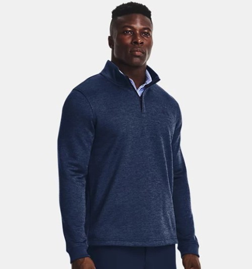 Under Armour NEW MENS XL Pullover Golf Sweater XStorm Water Repellant NAVY BLUE gallery