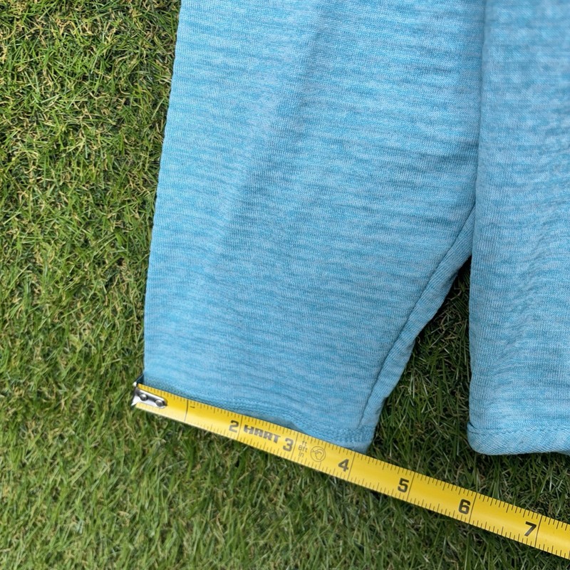 Peter Millar 1/4 Zip Mens Large Light Blue Performance Golf Travel Stretch Grid gallery