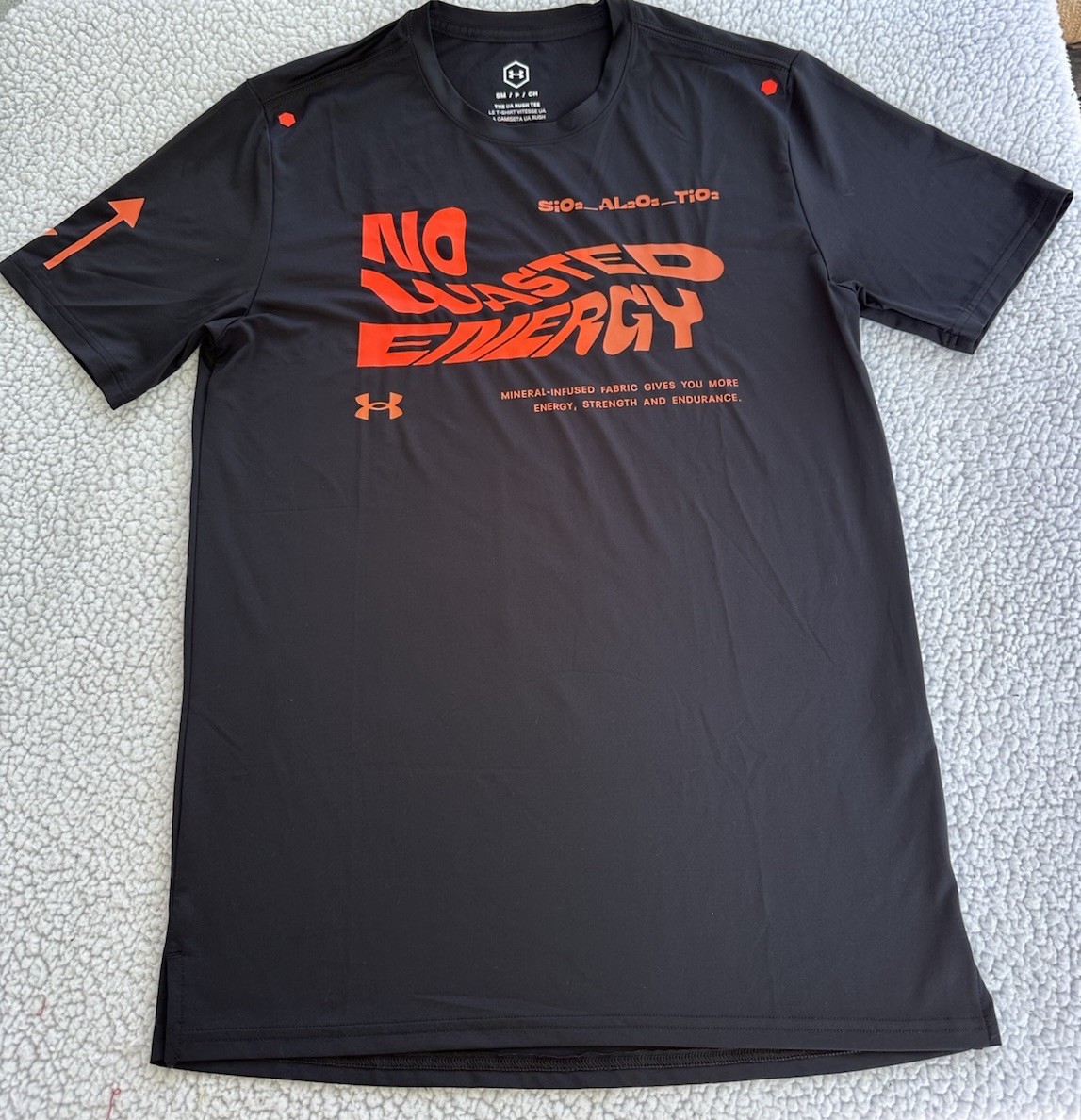 Under Armour Men’s RUSH No Wasted Energy Black/Orange Short Sleeve Celliant Tech gallery
