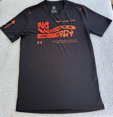 Under Armour Men’s RUSH No Wasted Energy Black/Orange Short Sleeve Celliant Tech