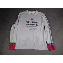 St Jude Memphis Marathon Weekend Long Sleeve Performance Shirt Grey Mens L