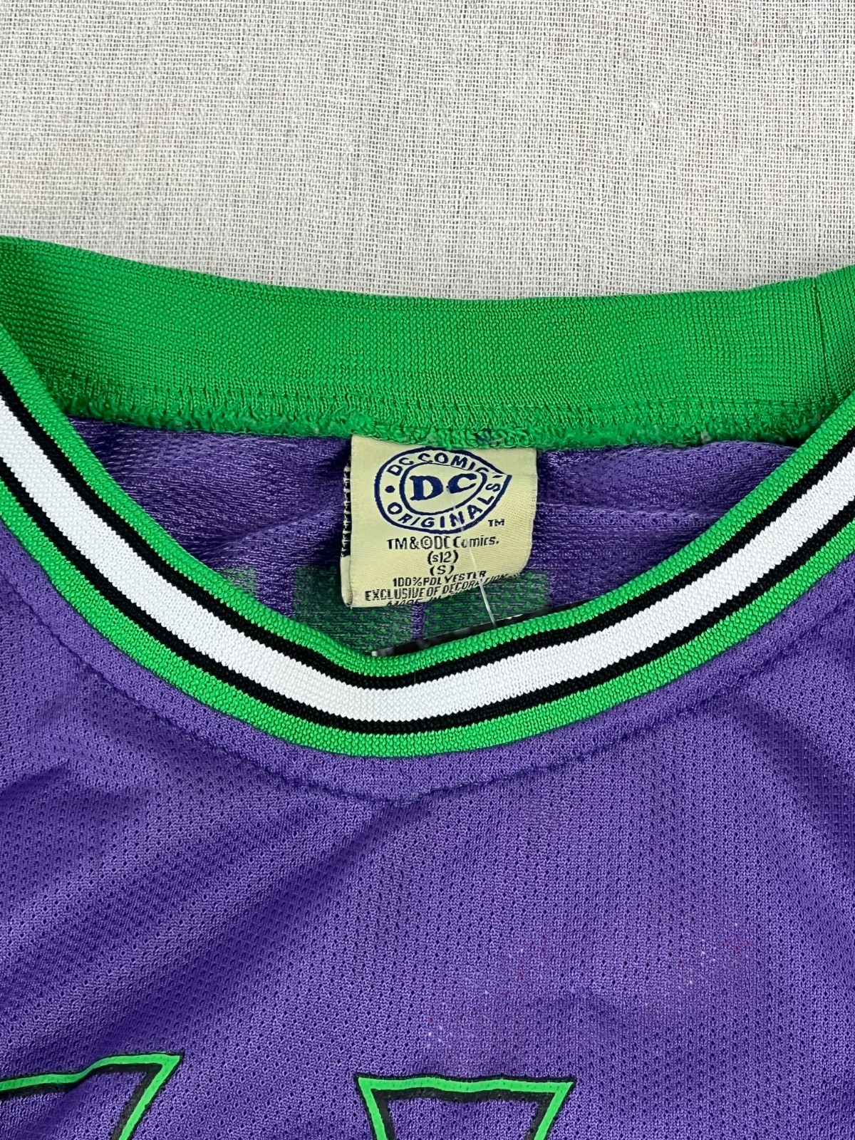 VTG DC Comics Originals Mens Purple Green The Joker Basketball Jersey Tank Top S gallery