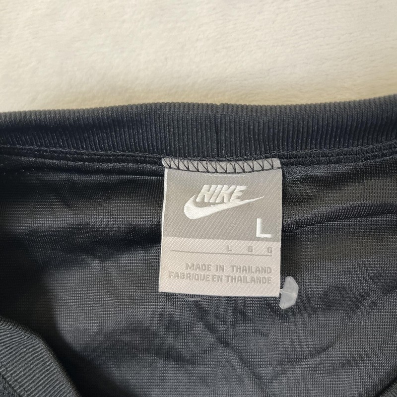 Vintage Nike Mesh Athletic T-Shirt Mens Large Black Warm Up Gym Running Gray Tag gallery