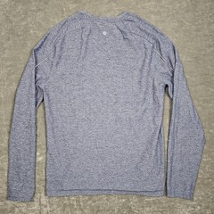 Lululemon Shirt Mens Medium Blue Long Sleeve V-Neck Raglan Athletic Running Top