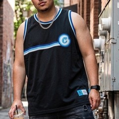 Cookies 83 Mesh Jersey Tank Top Men’s 2XL Black/Blue/White. Y2K Streetwear