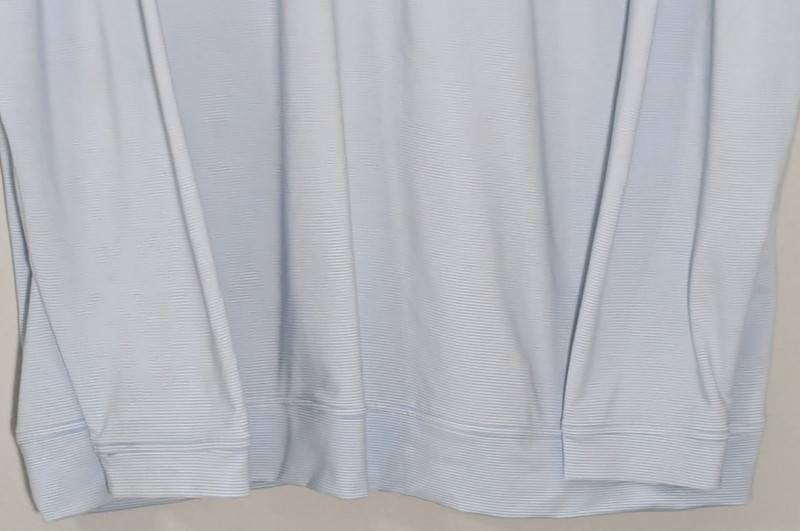 Peter Millar 1/4 Zip Golf Pullover Mens 3XT Powder Blue Horizontal Striped gallery