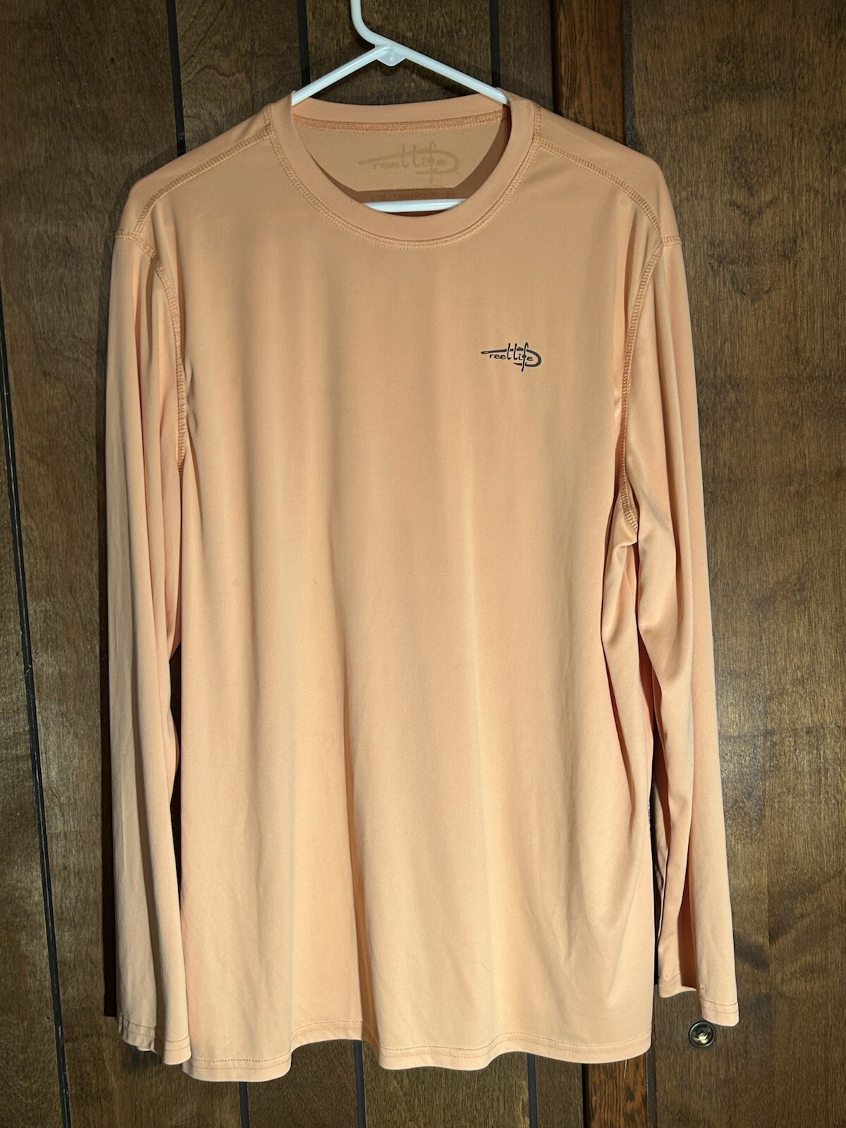 Reel Life Fish UV Light Orange Long Sleeve Active T-Shirt Men’s Size XL Fishing gallery