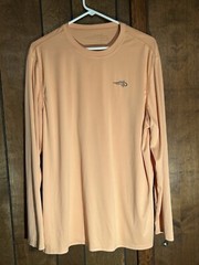 Reel Life Fish UV Light Orange Long Sleeve Active T-Shirt Men’s Size XL Fishing