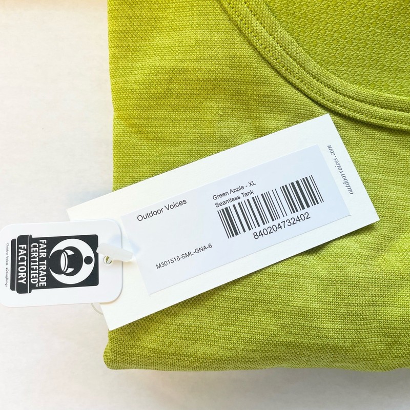 Outdoor Voices Men's Seamless Tank XL Green Apple MSRP $40 NWT gallery
