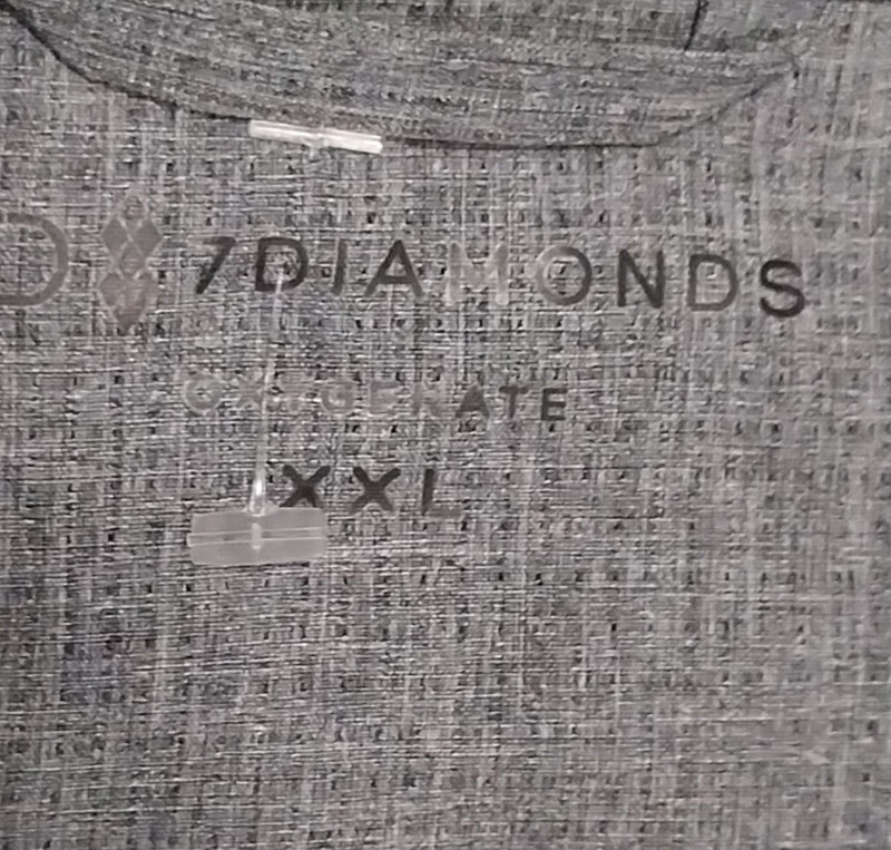 7 Diamonds Men's XL 1/4 Zip Pullover Oxygenate 1921 Logo Darl Gray gallery