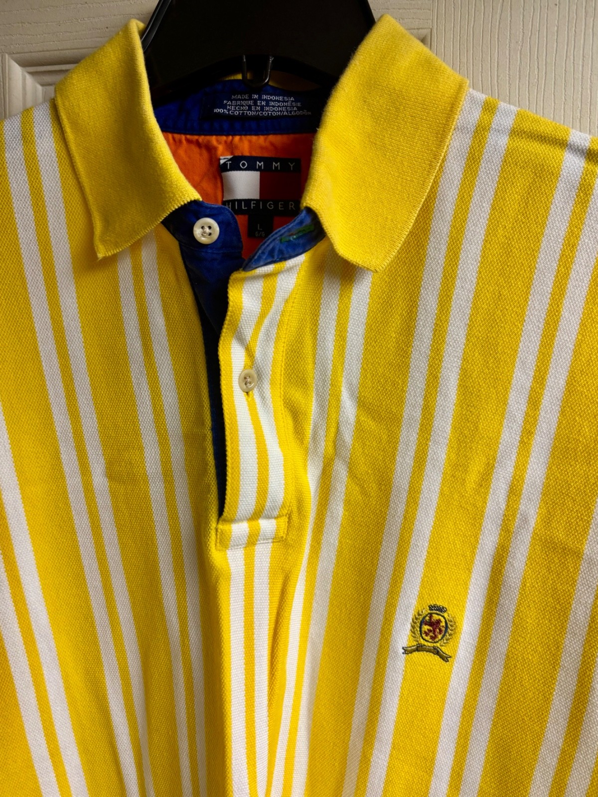 Nice Vintage TOMMY HILFIGER Sport Men's LG Casual Dress Golf Polo ShortSlv Shirt gallery
