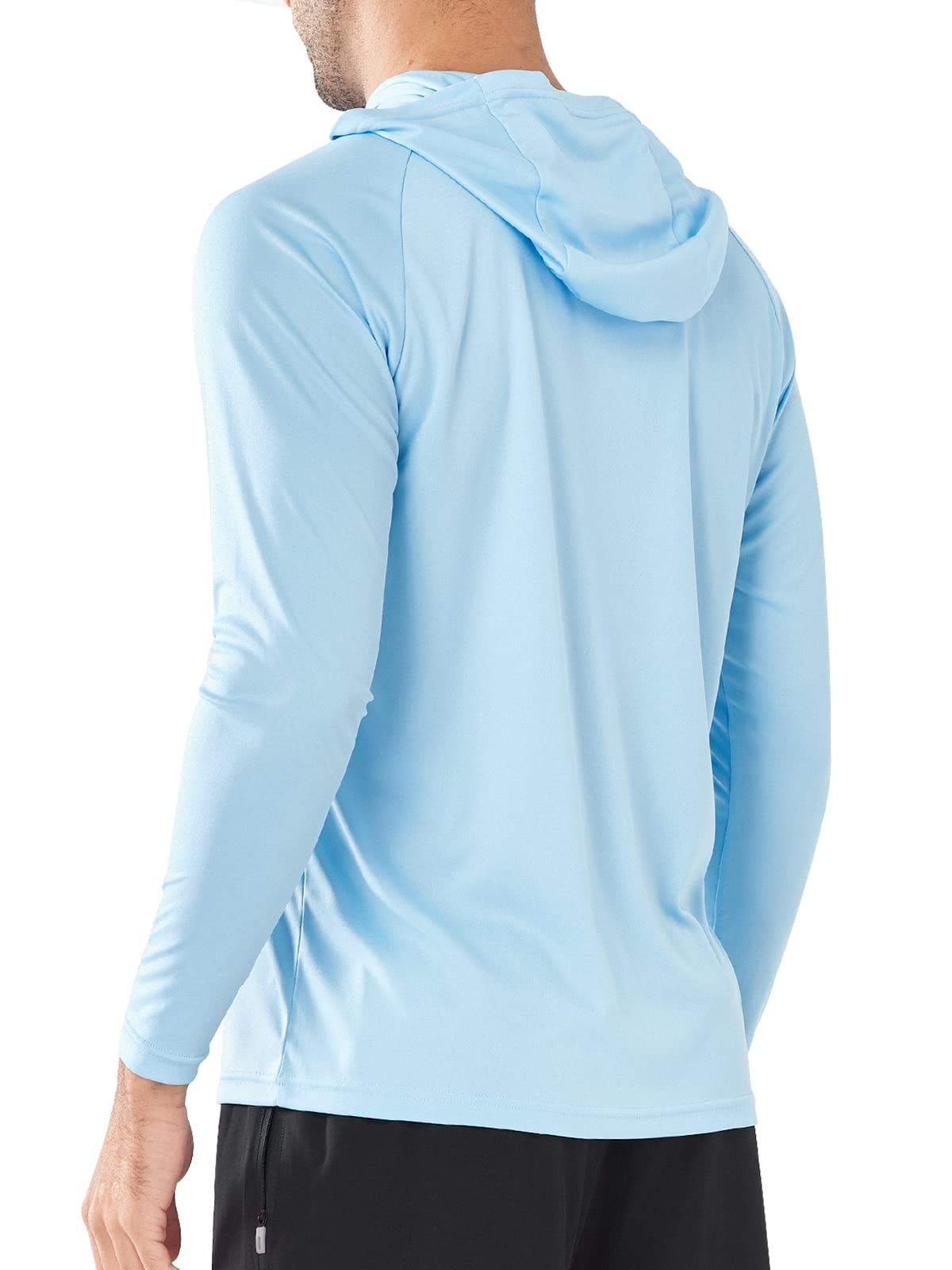Men's UPF 50+ Rash Guard Hoodie Long Sleeve Sun Protection Shirt Fishing Swim... gallery