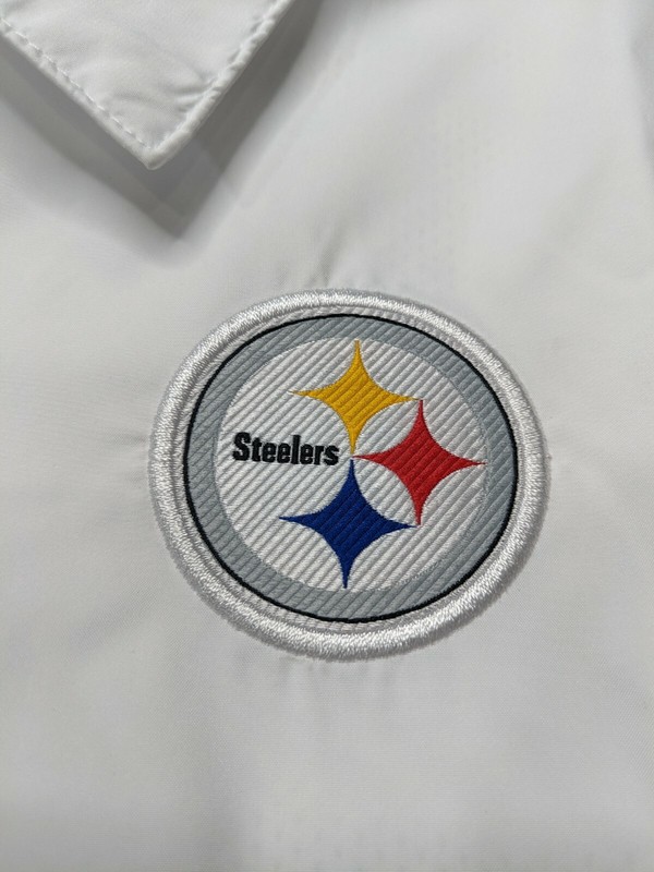 Nike NFL Pittsburgh Steelers Lightweight SS Coaches Shirt Jacket Men Medium NKCB gallery