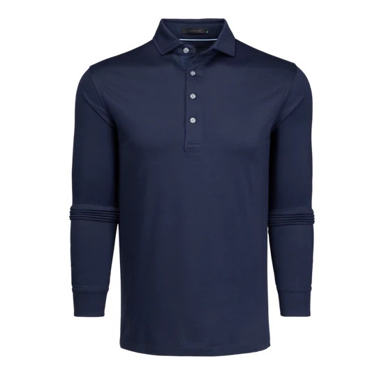 GREYSON Men Omaha Long Sleeve Pique Polo Technical Golfwear Light Stretch S NEW! gallery