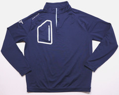 Peter Millar Quarter Zip Neck Pullover Men’s M Navy Blue Recycled Poly Golf L/S